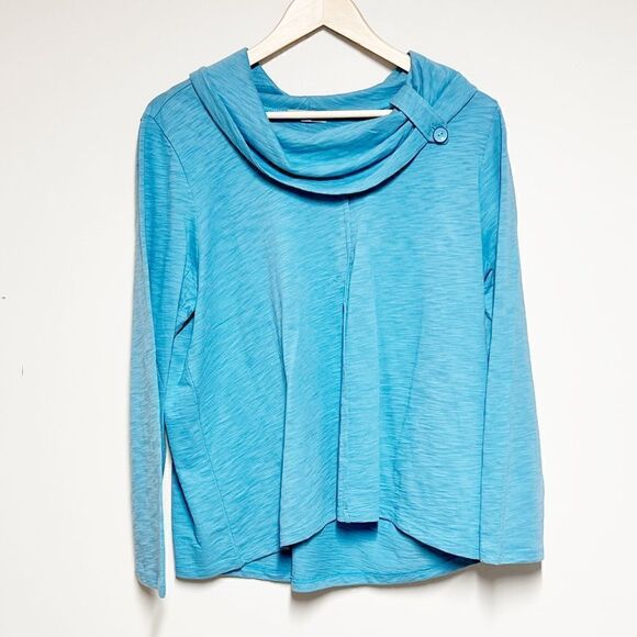 NWT Habitat 27537 Enamel Button Neck Mist Cowl Top Sz XS/S - Picture 1 of 9